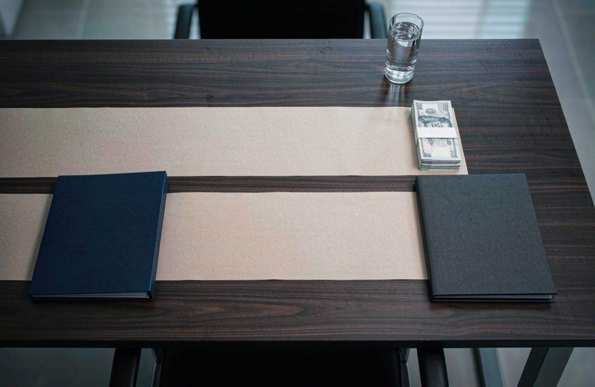 会谈桌面示意
